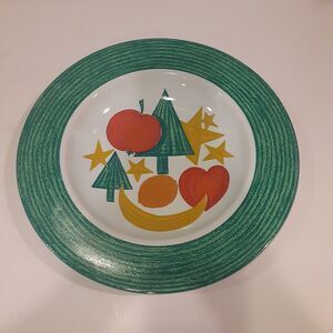 Vintage West Germany Hand Painted Serving Dish 11.75" Colorful & Cheerful